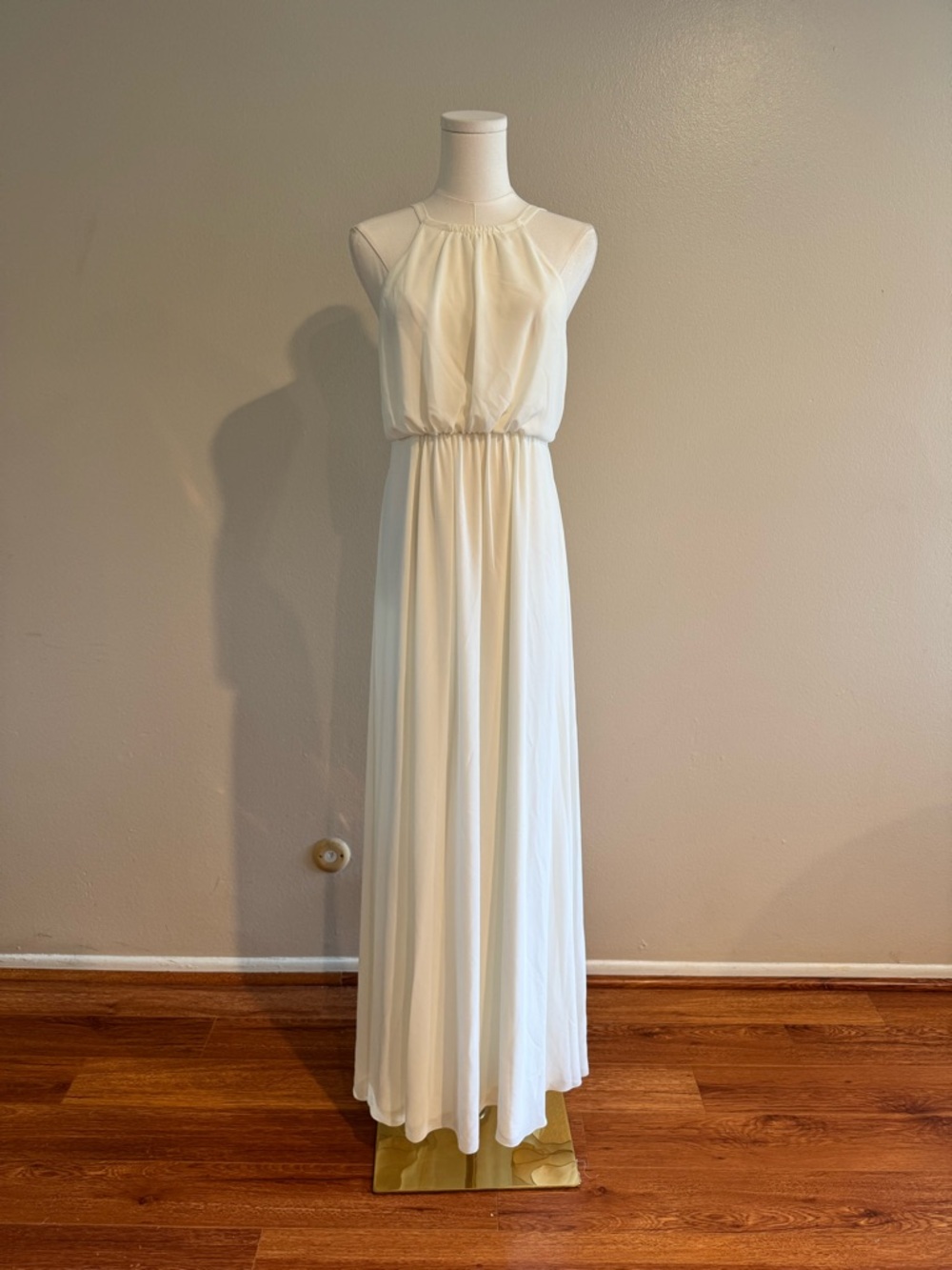 Show Me Your MuMu White Halter Maxi Dress